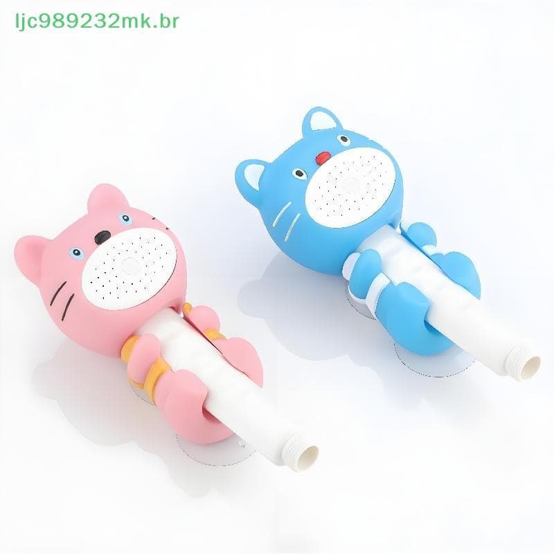 [MYBR] Cabeça De Chuveiro Infantil Fofa De Desenho Animado Com Ventosa Suporte Para Banho Bicos De Chá De Bebê Acessório
