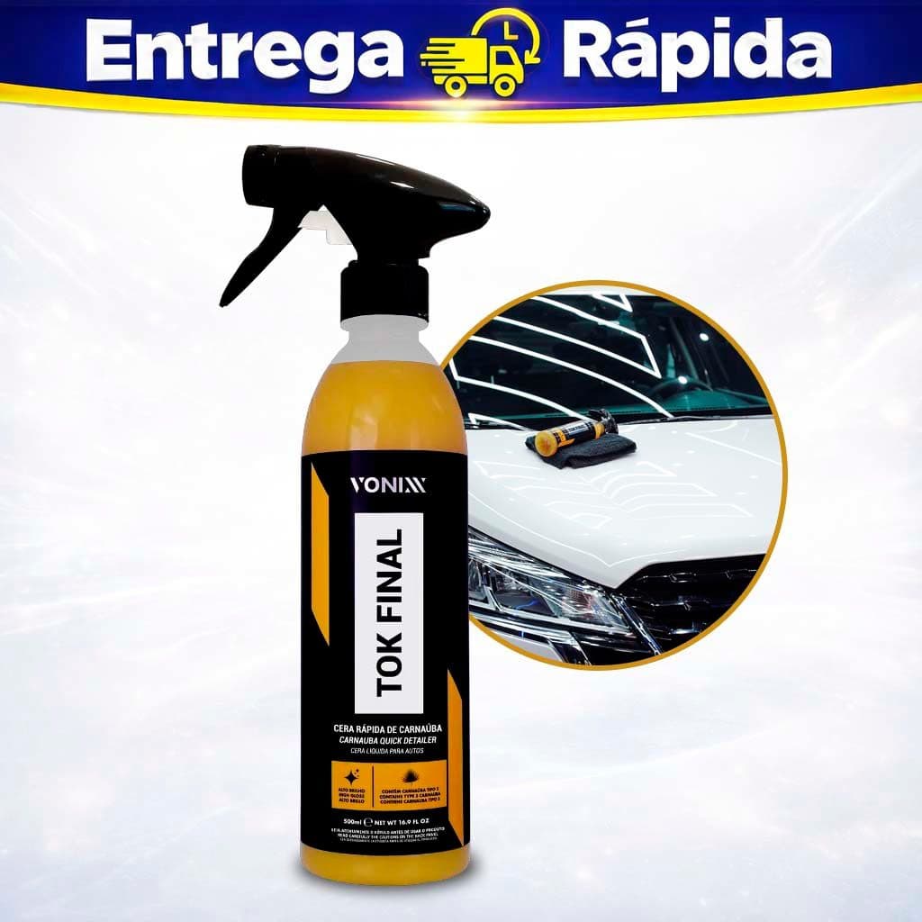 Cera Líquida Tok Final Vonixx Carnaúba Proteção Pintura 500ml