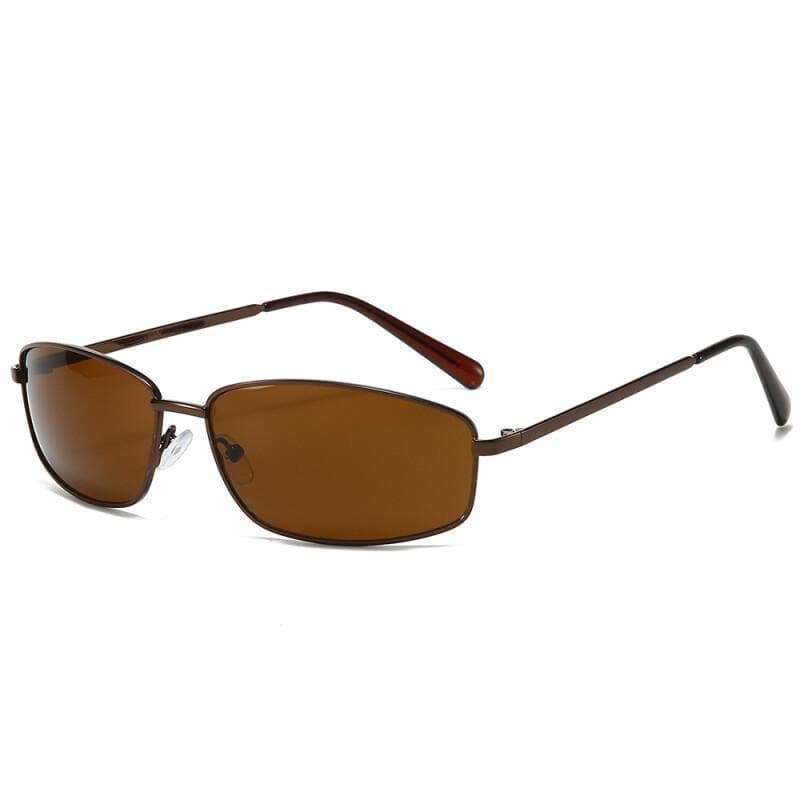 Óculos de Sol Quadrados com Armação de Metal Estilo Y2K Punk, Óculos de Ciclismo Resistentes a UV, Óculos de Sol UV400 p