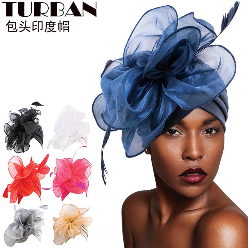 Flor chapéu indiano cabeça boné lenço chapéu confinamento chapéu Yoga chapéu turbante