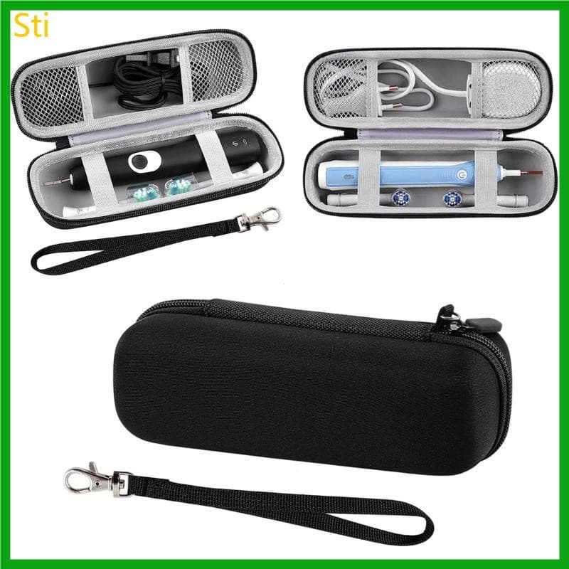 Sti Estojo Escova Dentes Elétrica Conveniente Para Viagens Compartimento Organizador Bolsa Zíper Banho Essenci