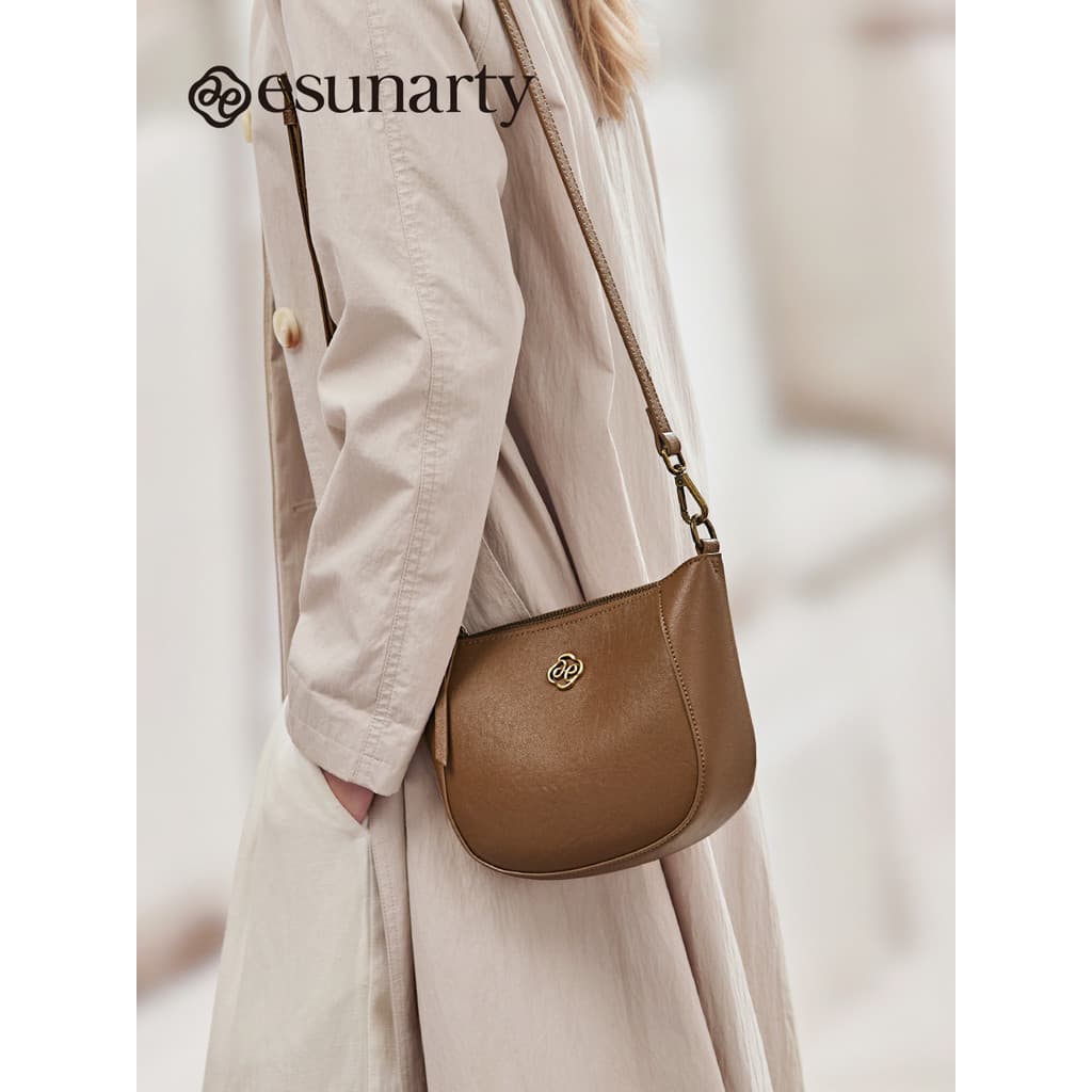 Bolsa mensageiro de couro genuíno genuíno feminina 2026 novo estilo elegante All-Match bolsa pequena para celular estilo