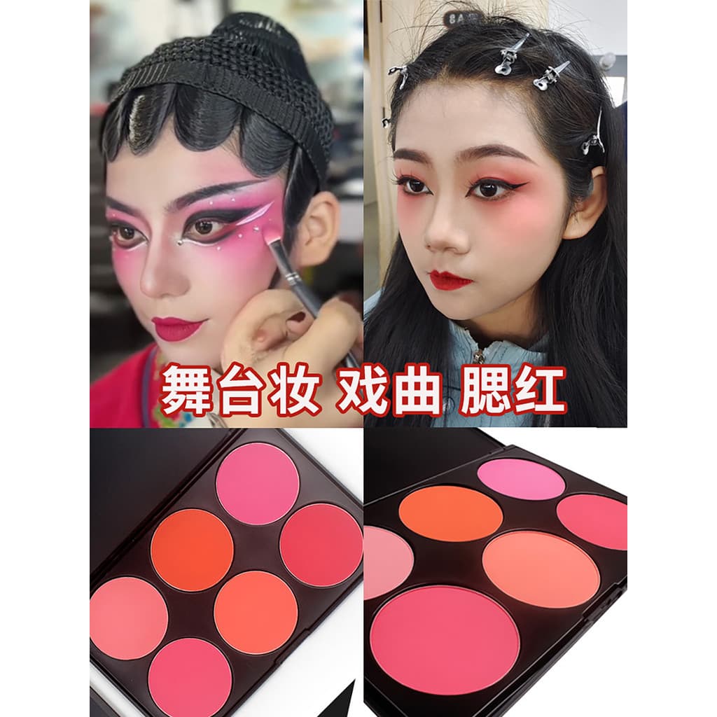 Crianças desempenho de palco seis cores Blush paleta fosco ópera dedicado desempenho Rouge Photo Studio maquiagem artist