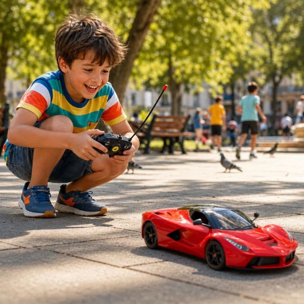 Carro Controle Remoto Vermelho Estilo La Ferrari 1:14 Com Luz E Carregador USB