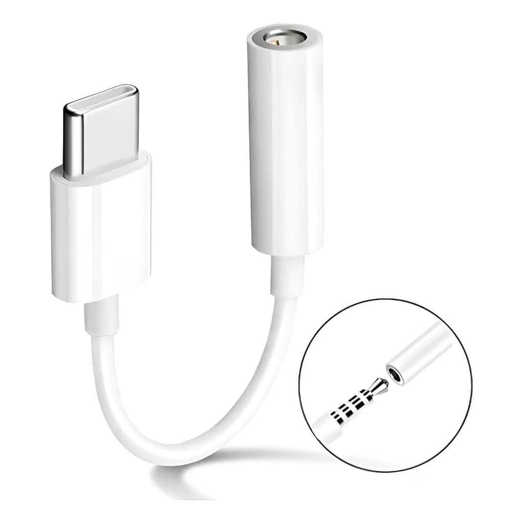 Cabo Adaptador Tipo C Usb-c Para Fone Ouvido P2 3.5mm