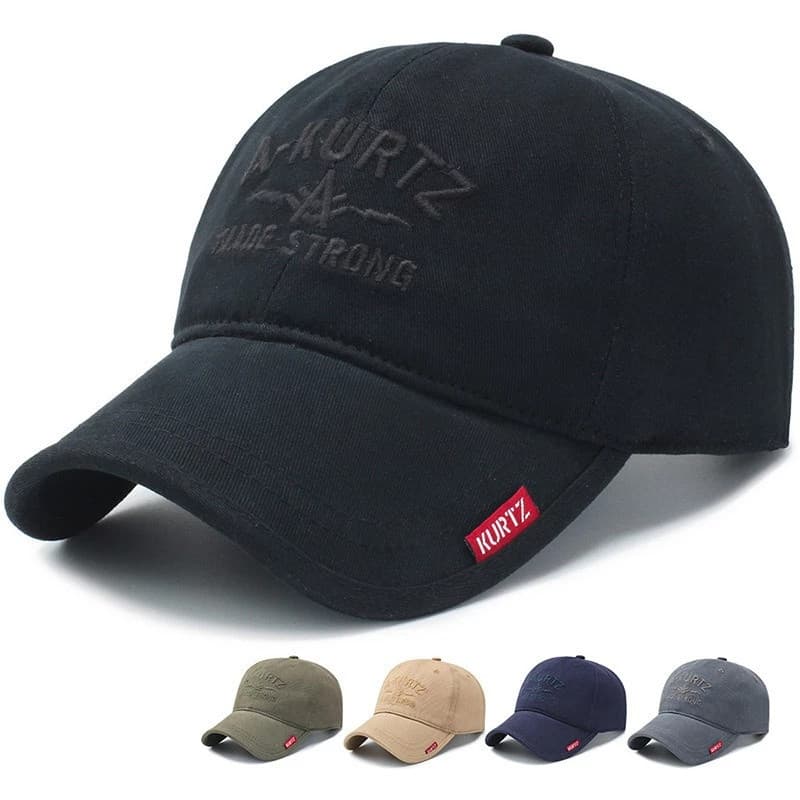 Boné Clássico Masculino de Algodão com Fecho Ajustável, Boné Esportivo, Boné de Golfe