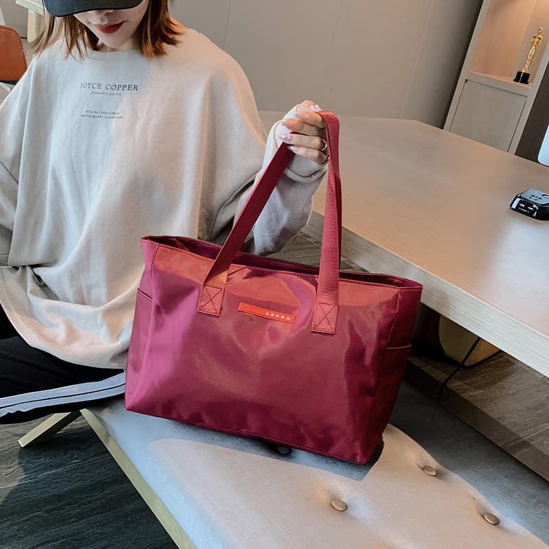 Bolsa de bagagem simples portátil, bolsa de viagem de curta distância, grande capacidade, leve, à prova d'água, bolsa de