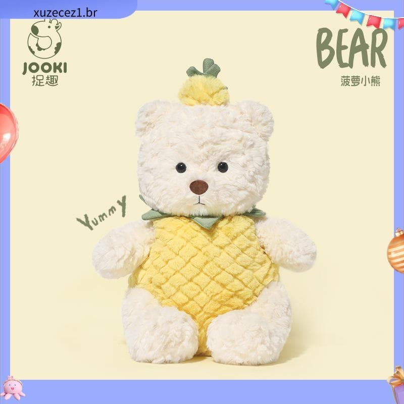 Divertido abacaxi urso brinquedo de pelúcia travesseiro bonito urso boneca abraço dormir boneca menina presente aniversá