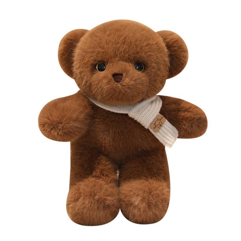 Super macio toque bonito cachecol urso de pelúcia boneca brinquedo de pelúcia bonito urso abraço urso boneca menina reco