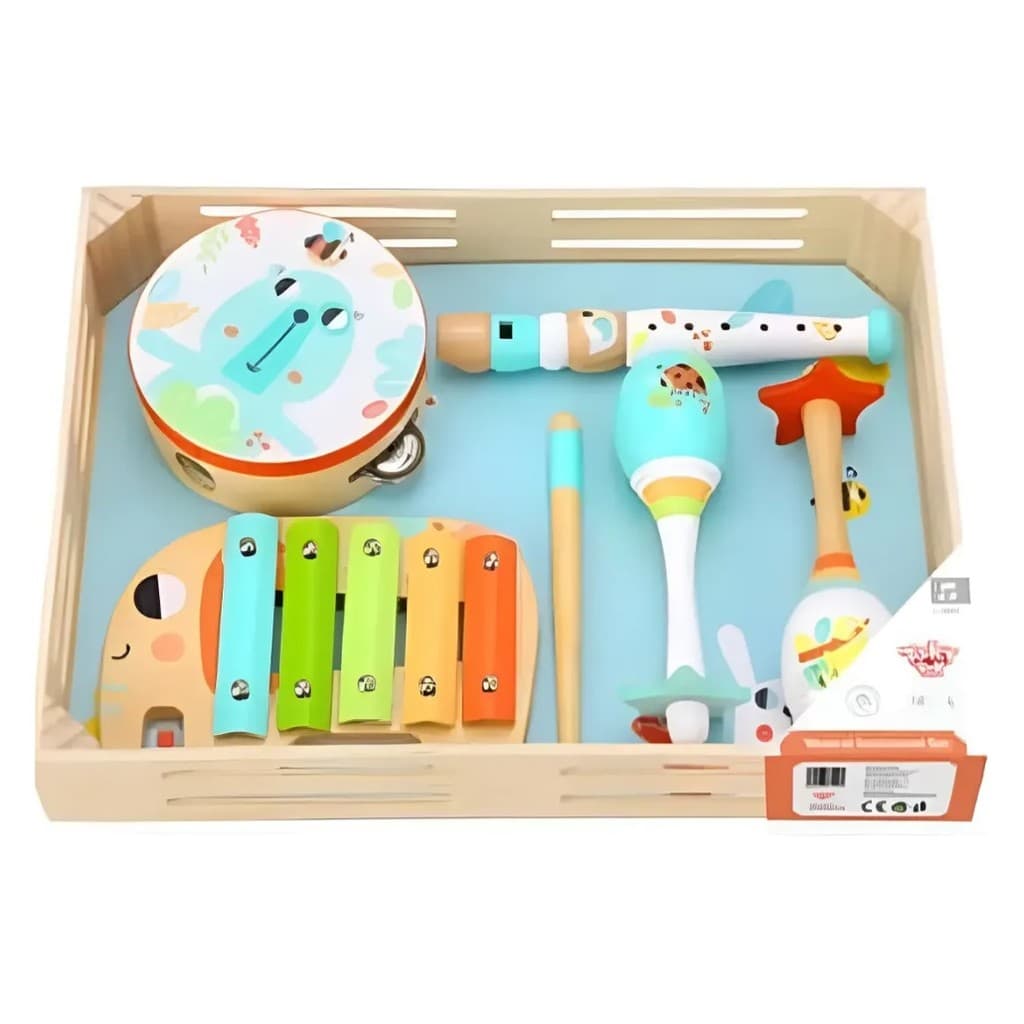 Caixa Musical Infantil Xilofone Pandeiro Clarinete Tooky Toy