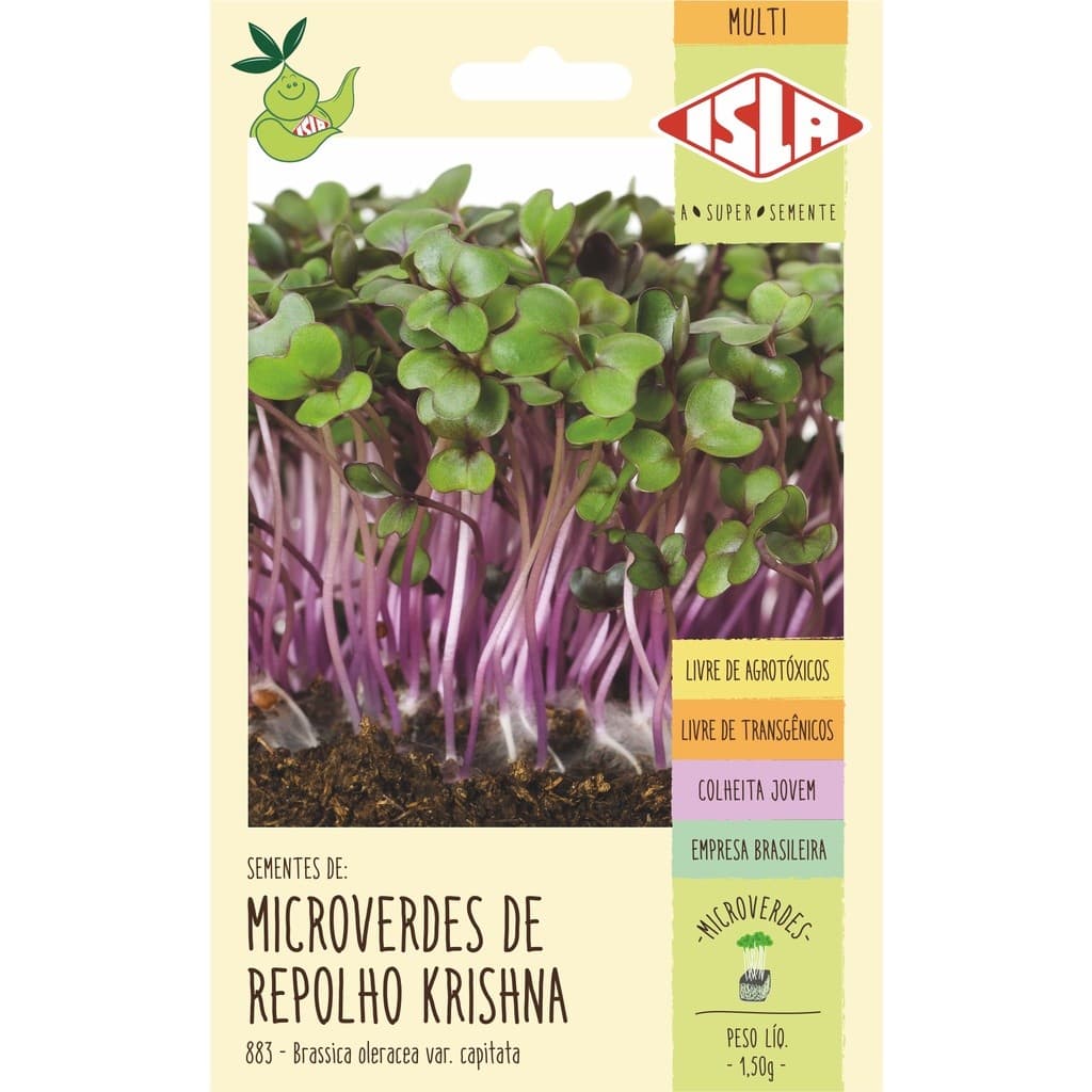 Sementes Microverdes De Repolho Krishna - ISLA Sementes