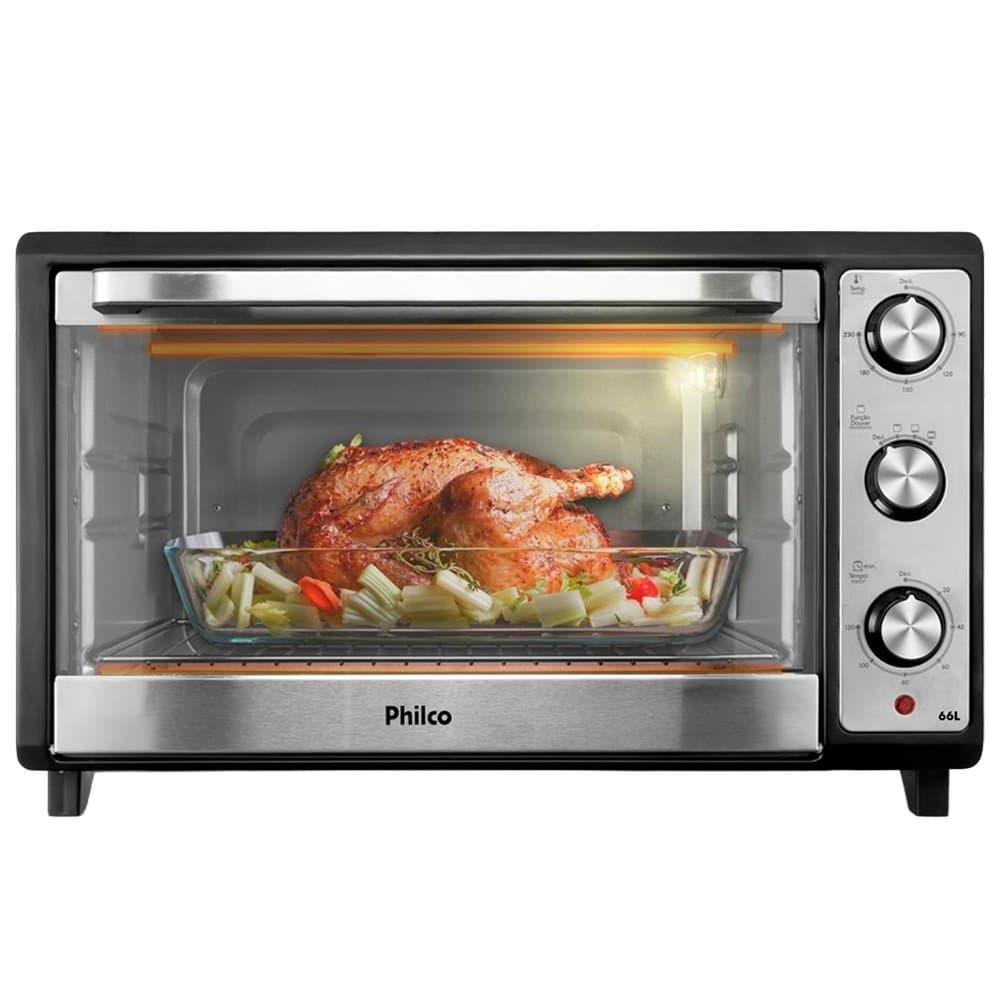 Forno Elétrico de Bancada Philco 66 Litros PFE66BM - 1800W, Preto