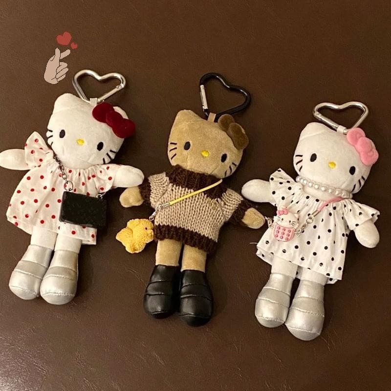 [PEBR] Desenhos Animados Sanrio Pernas Longas Hello Kitty Chaveiro Kawaii Boneca De Pelúcia Pingente Bolsa Decoração Pen