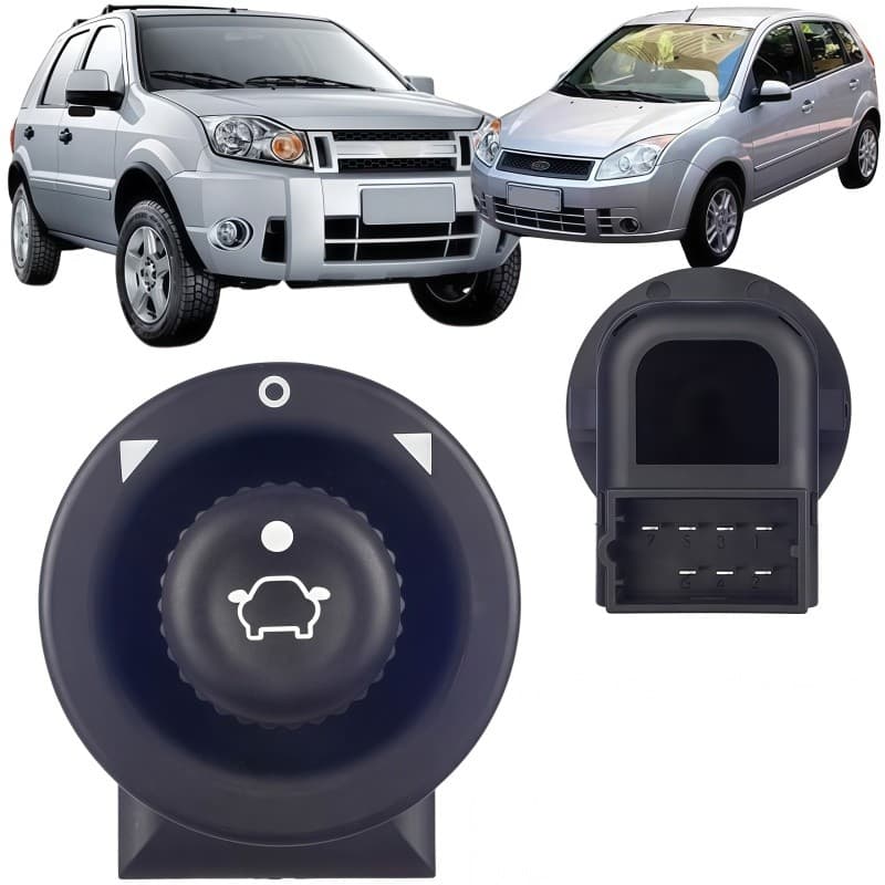 Botão Interruptor Regulagem Retrovisor Ecosport 2003 a 2012, Fiesta 1996 a 2014, Courier 1997 a 2013