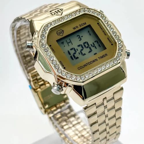 Relogio Feminino Digital A Prova Dágua Original Luxo Estilo Presente Moda