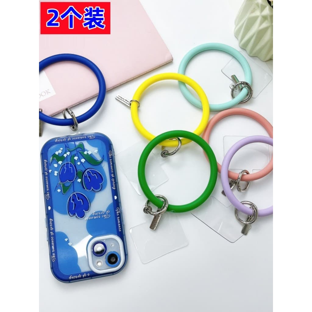 2 pçs macio líquido Silicone pulseira fivela Universal todos os casos de telefone grande anel resistente ao choque alça