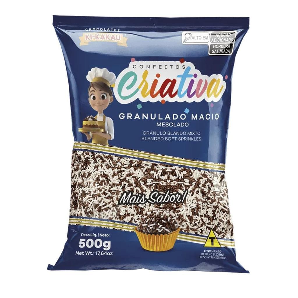 Granulado 500g Mesclado Colorido para Confeitaria e Decoração de Doces