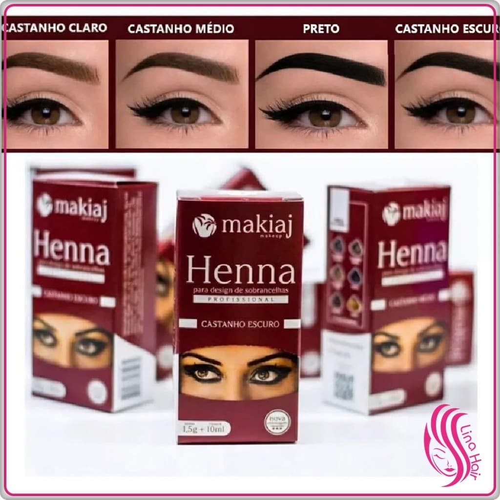 👁️ Henna para Sobrancelhas Makiaj 1,5g + Fixador 10ml 👁️ Design Natural | Alta Duração