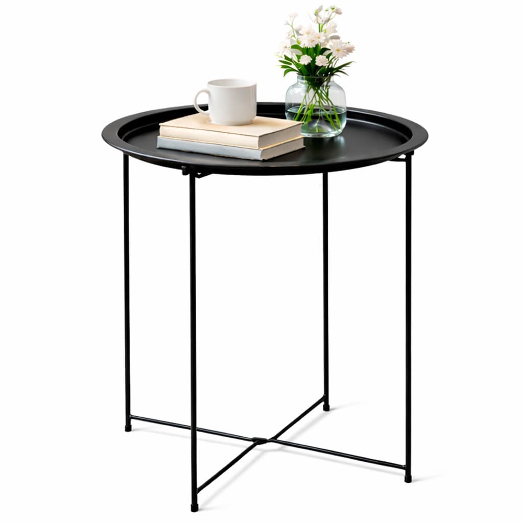 Mesinha Lateral Moderna Minimalista Industrial Mesinha Canto Preta