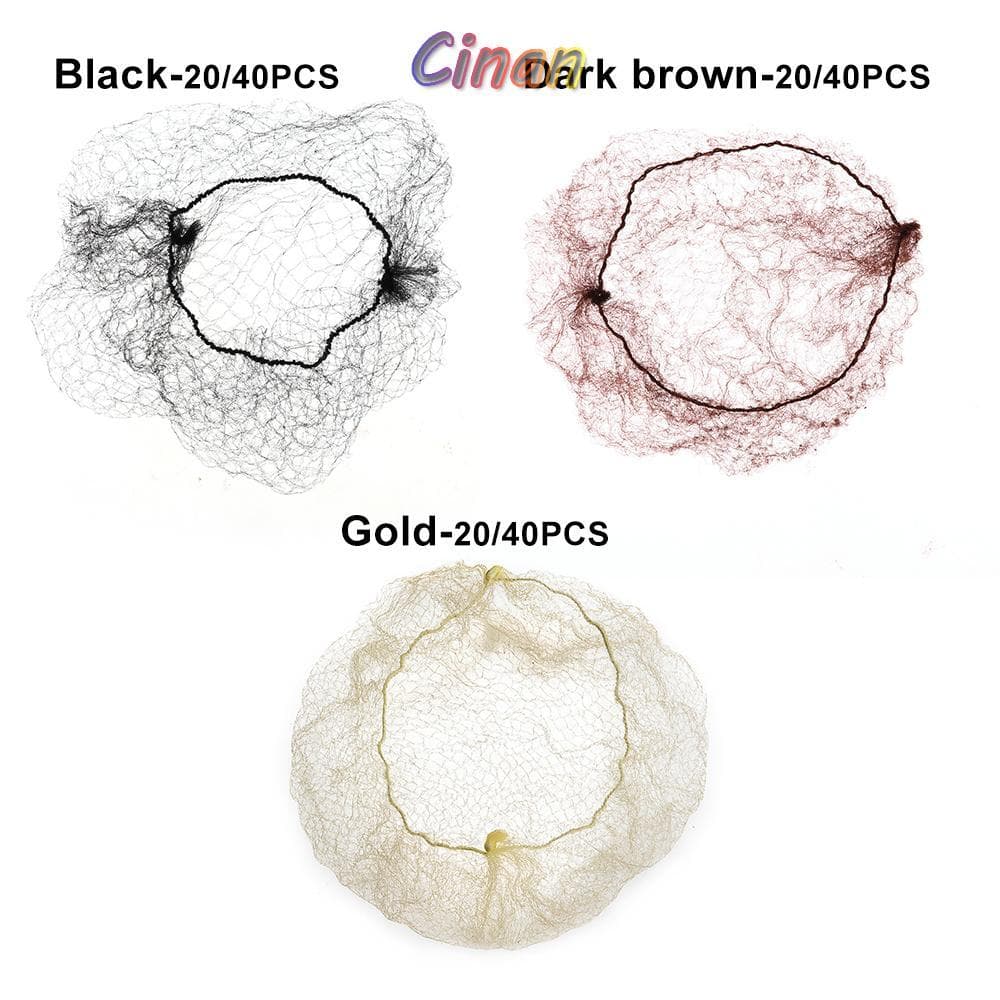 CINAN 20/40 Pcs Peruca De Malha Fina Moda Feminina Borda Elástica Acessórios Para Cabelo Ballet Snood