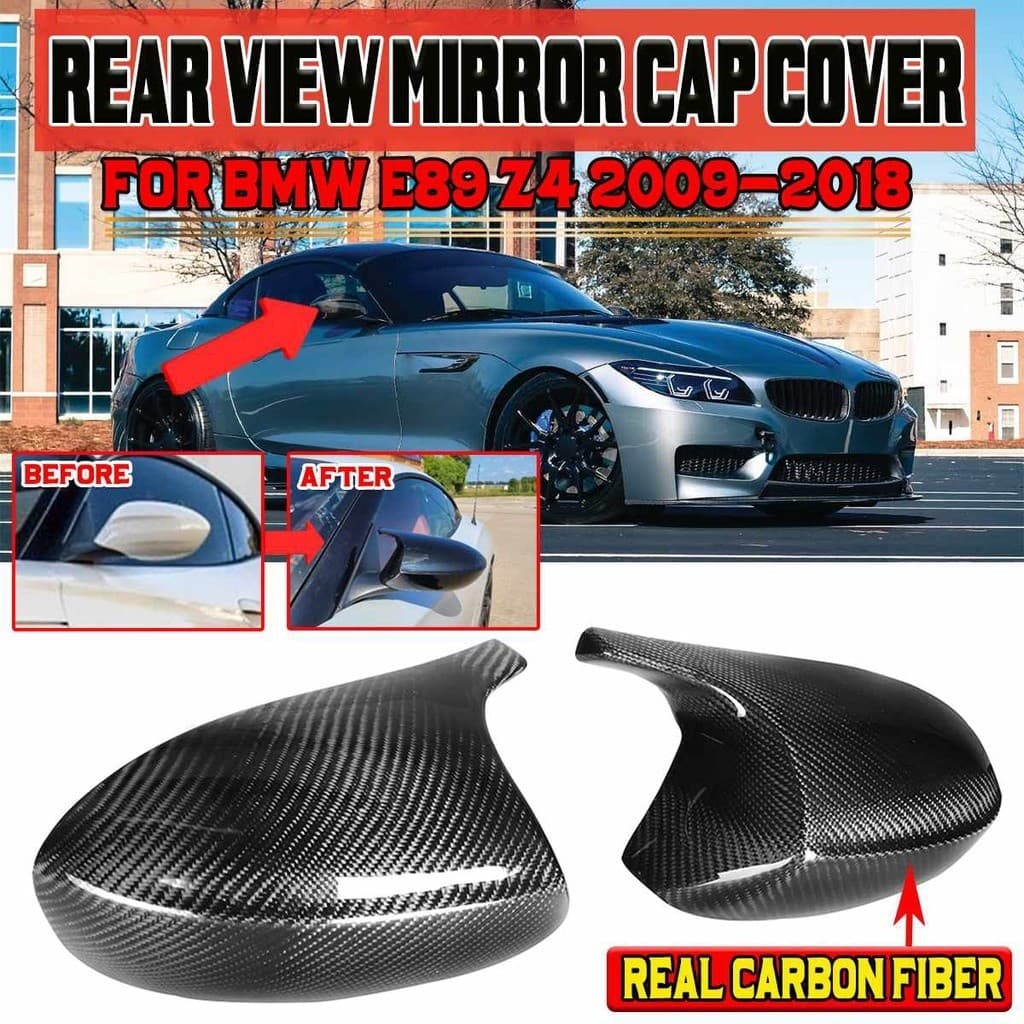 Fibra De Carbono Real Estilo M Tampa Do Espelho Retrovisor Lateral Carro Substituição Para BMW E89 Z4 2009-2018 Capa Peç