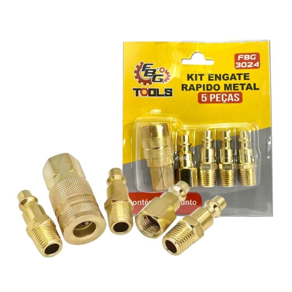 Conjunto de engates rápidos 1/4 com 5 peças