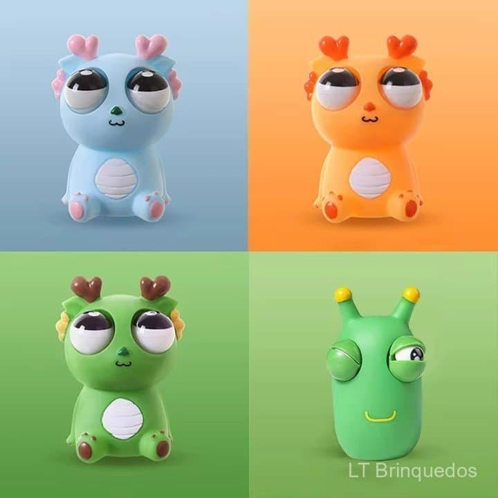 Brinquedo Criativo de Dragão com Olhos Saltitantes para Alívio do Estresse, Gadget Engraçado para Ventilação e Descompre