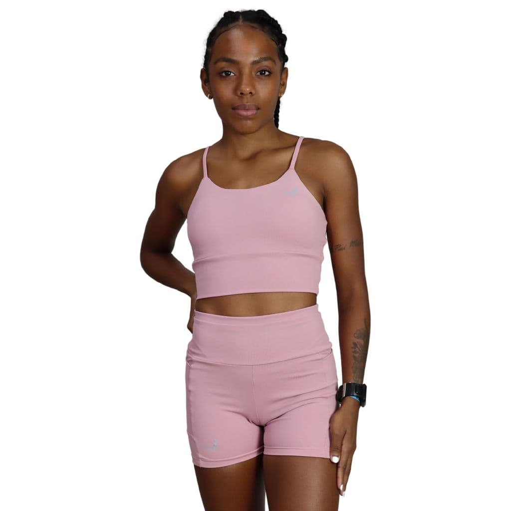 Conjunto Feminino Com Sustentação Compressão Para Corrida Caminhada Academia Treino Indrills Wear Quartzo
