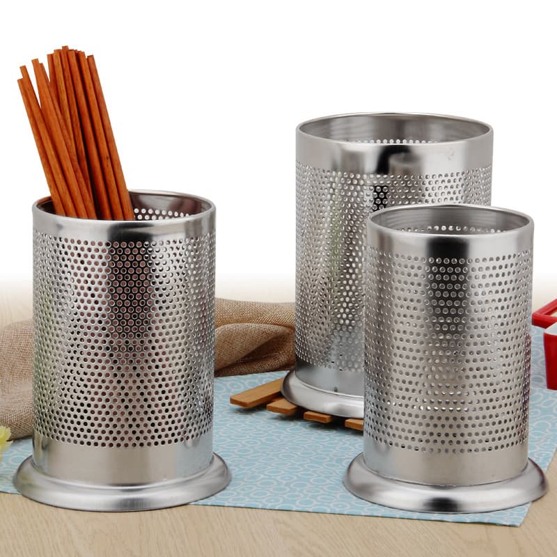 Suporte para pauzinhos com furo denso em aço inoxidável 304 Suporte para pauzinhos espesso para loja de chá e leite Supo