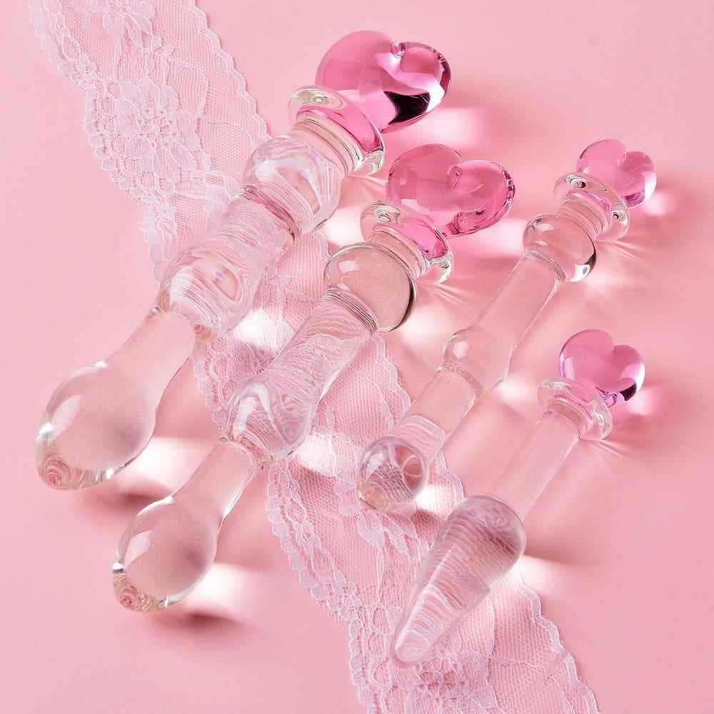Kaqiusha amor vidro série de descompressão ordem amor pequeno coração médio amor bala alto borosilicato prático