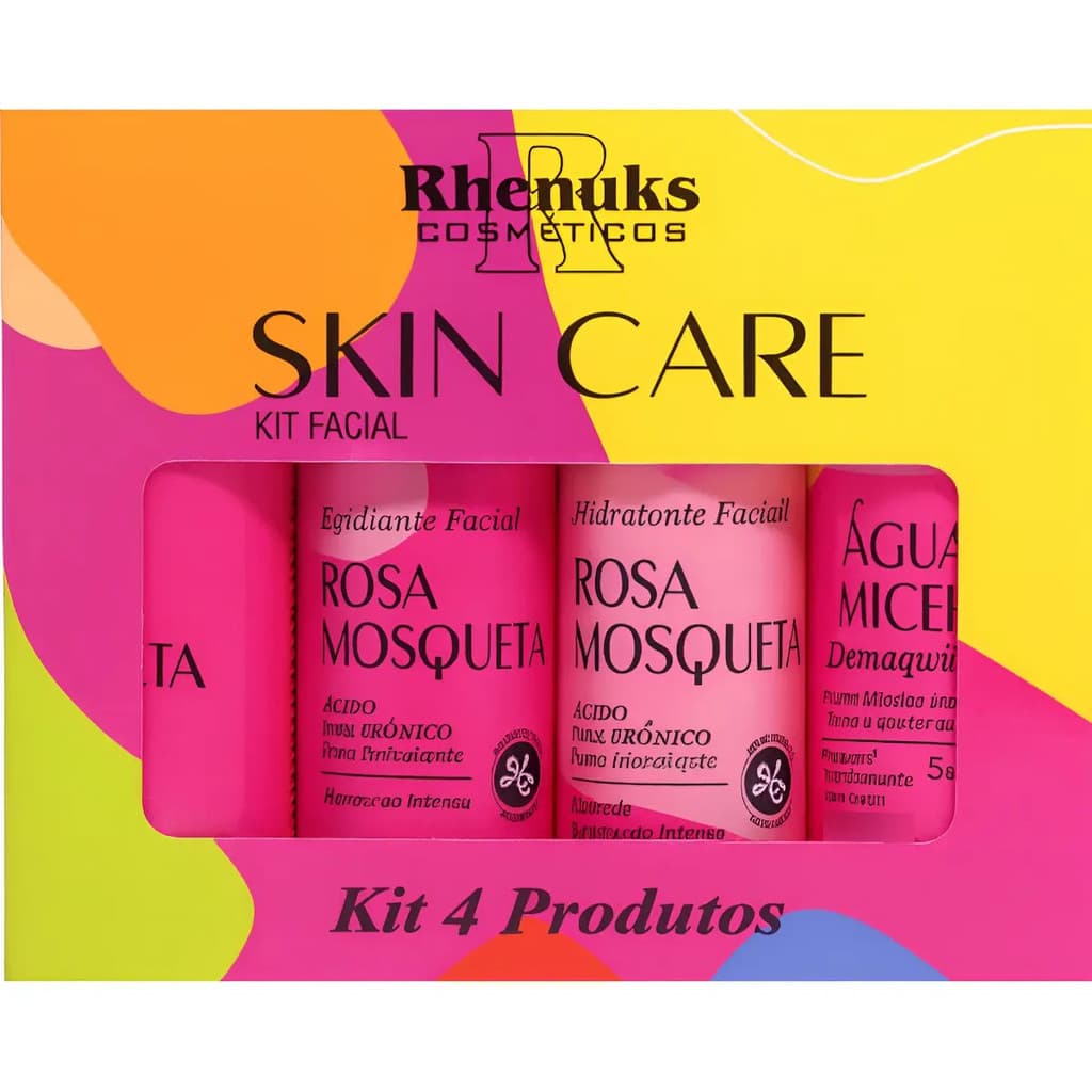 Kit Rhenuks Rosa Mosqueta Hidratação E Limpeza Facial