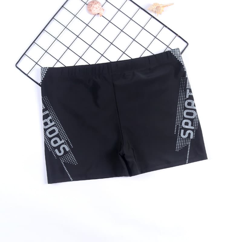 Shorts de natação masculinos pequenos com desconto, moda Skinny Stretch, protetor solar, conservador, secagem rápida, Bo