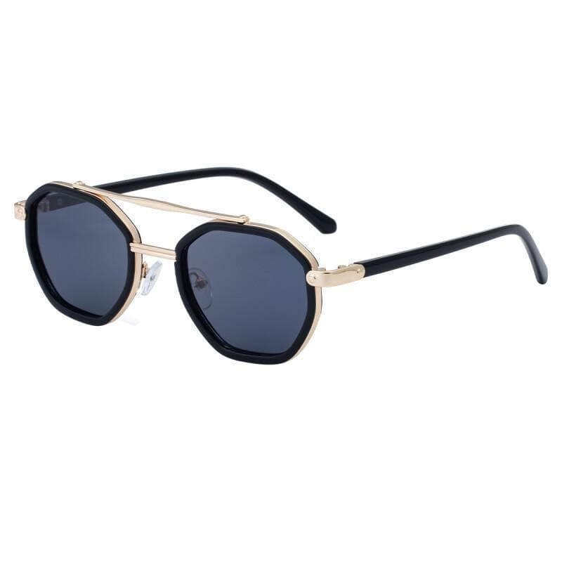 Óculos de Sol Octogonais Steampunk para Homens 2026, Estilo Vintage Punk, Metal, Poligonais, UV400, Óculos Clássicos par