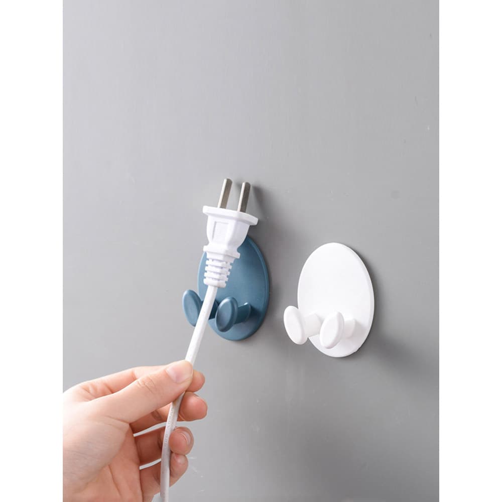 Criativo tomada de energia gancho diversos Rack de armazenamento cozinha Traceless fixado na parede Plug cabo de aliment
