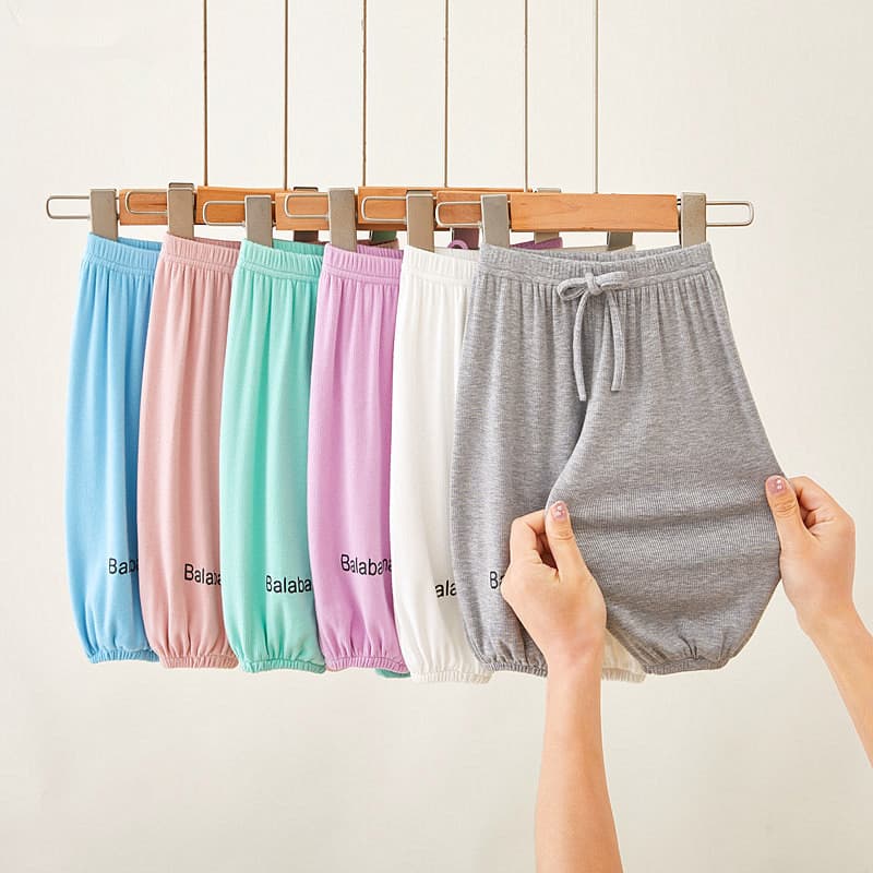 Masculino feminino bebê Bloomers primavera verão solto estilo fino médio pequeno crianças crianças gelo seda Modal Mosqu