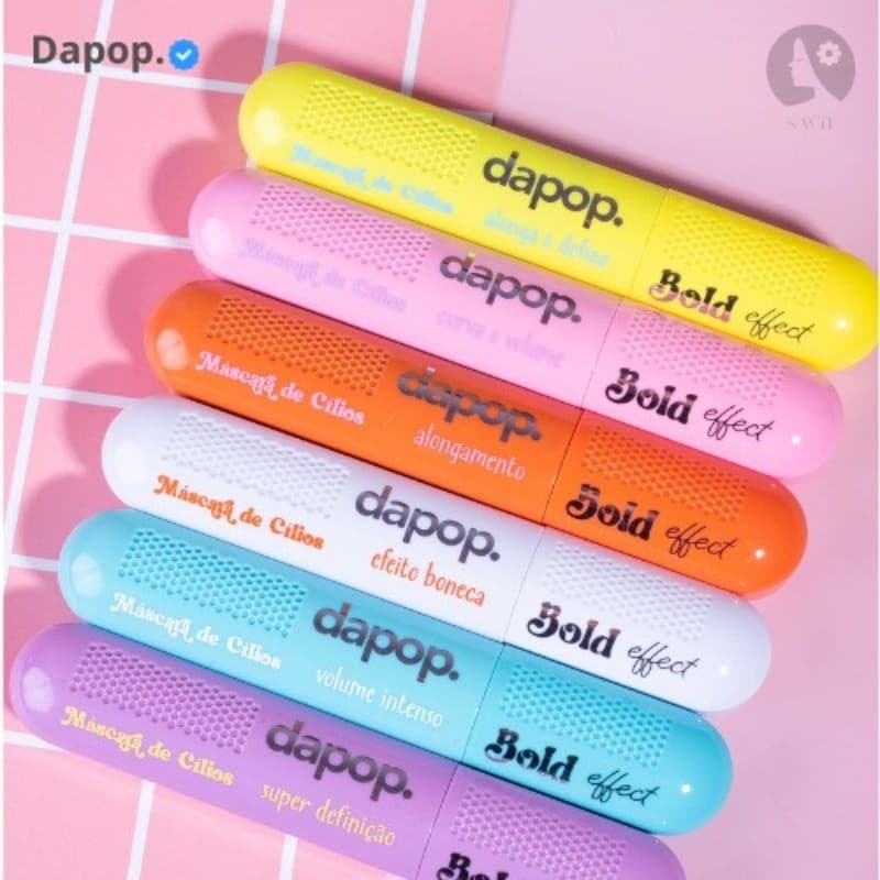 Máscara Cílios Dapop Bold Effect 10ml Alongamento Volume Definição Longa Duração 6 Opções