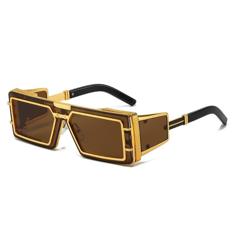 Óculos De Sol Femininos De Metal Quadrado Y2K Unissex UV400 Tendência Masculino Para Dirigir Ao Ar Livre