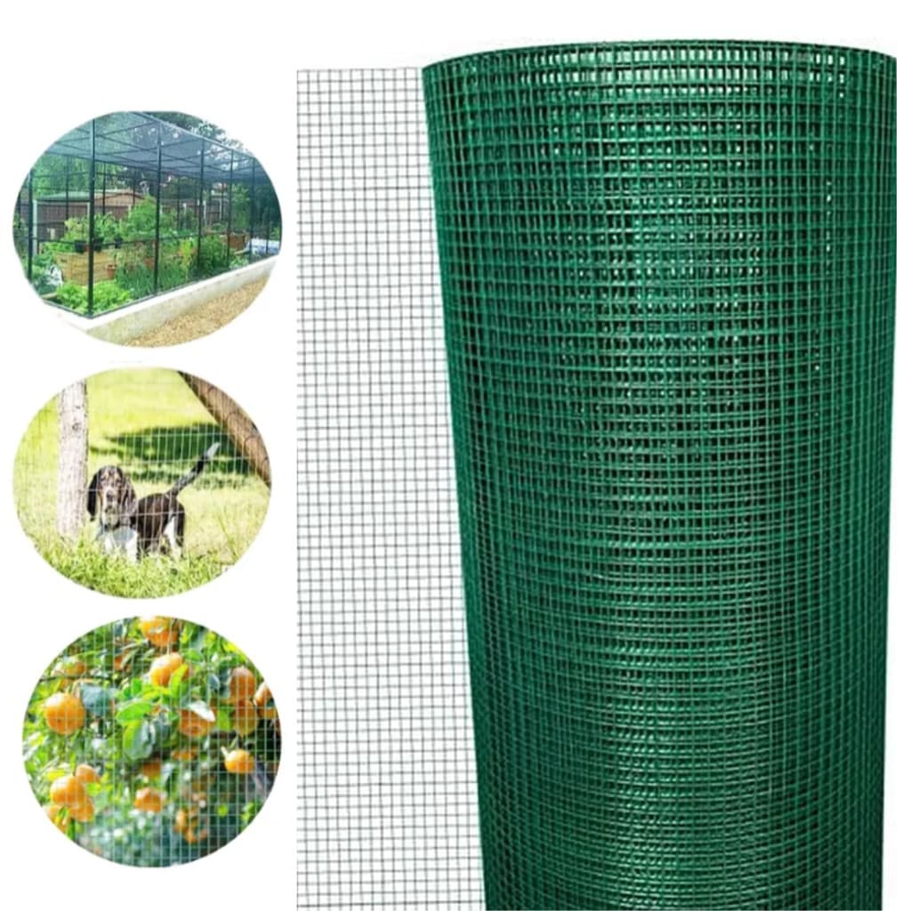 Tela Soldada Verde 6mm Cerca Proteção Jardim Horta 1 metro x 10 metro