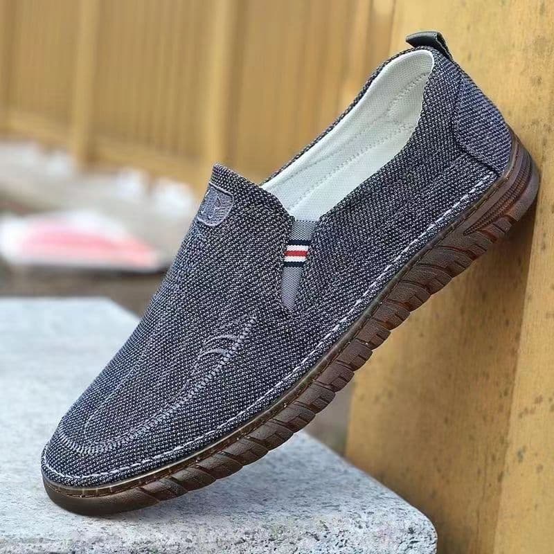 Quatro estações velho pequim sapatos de condução deslizamento em linho respirável sapatos de lona superior resistente ao