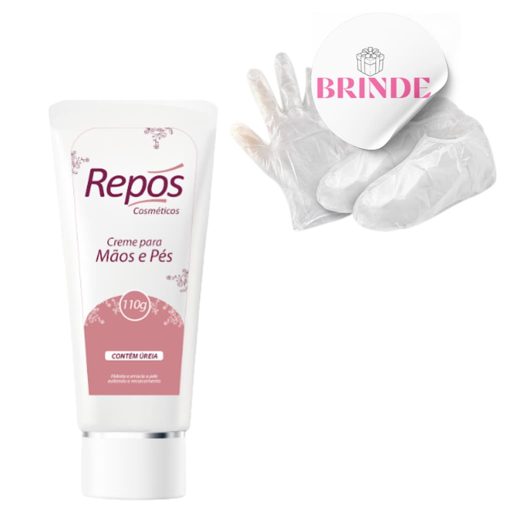 Creme Hidratante Para Mãos e Pés com Ureia 110g Repos Hidratação Profunda Reparação