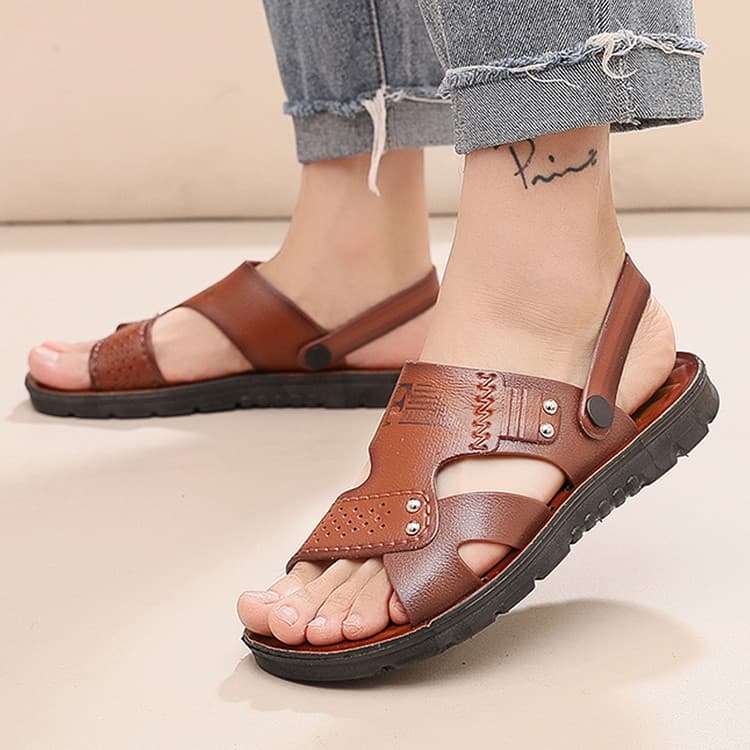 Sandálias de plástico masculinas de borracha novo estilo moda sapatos de praia casuais impermeáveis antiderrapantes resi