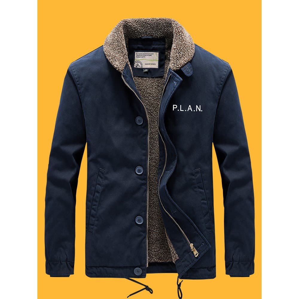 Jaqueta de lã de cordeiro masculina roupas de inverno marinho N1 Deck roupas de algodão masculino inverno engrossado for