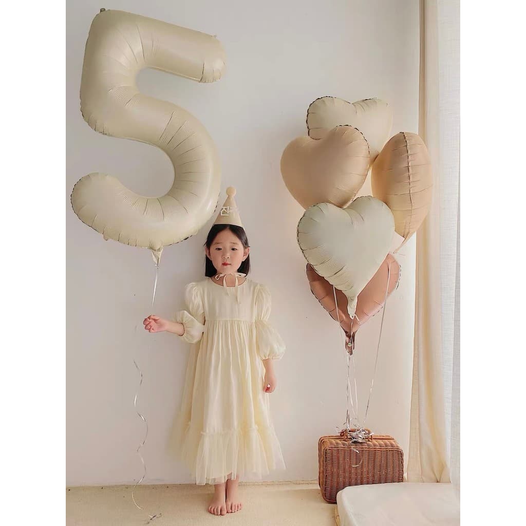 Ins estilo creme cor influenciador número balão atacado menina crianças aniversário um ano de idade cena foto decoração