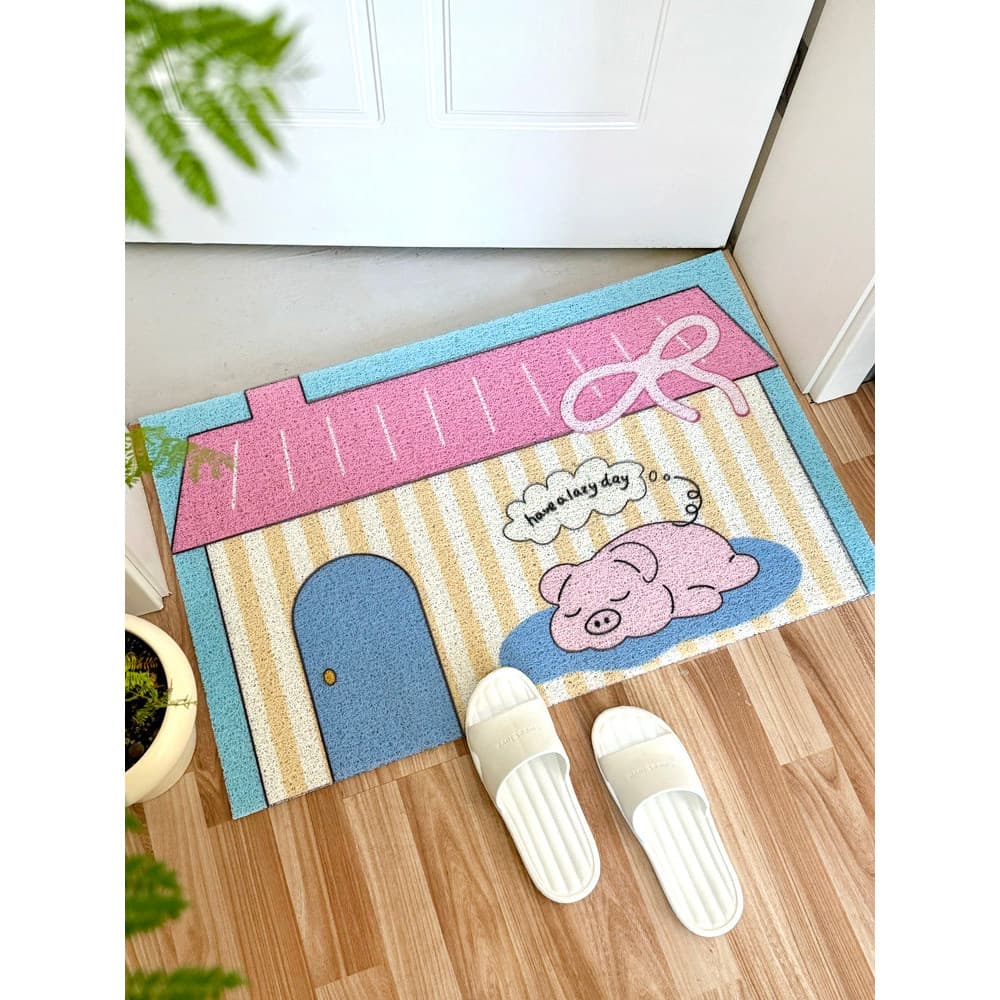 Ins tapete de entrada vento anel de seda estilo coreano casa bonito entrada pé esteira vácuo Foyer tapete porta esfregan