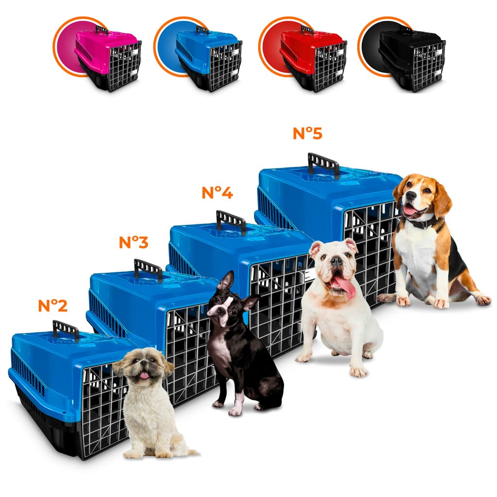 Caixa De Transporte No5 Cachorro Gato Até 15kg Porte Médio Grande Mec Pet Ventilada