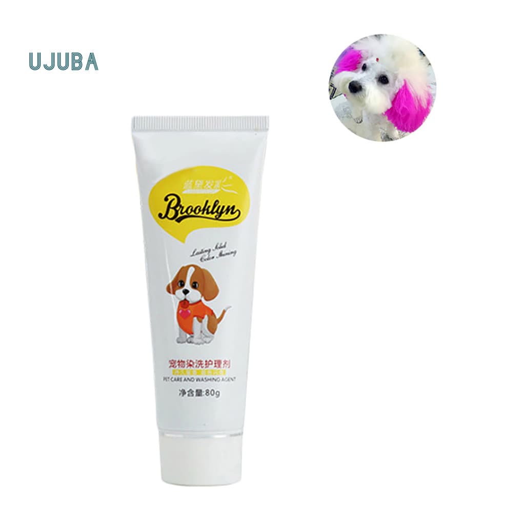 Ujb 80g Pet Cão Gato Animais Coloração De Cabelo Corantes Tingimento Pigmento Agente Suprimentos