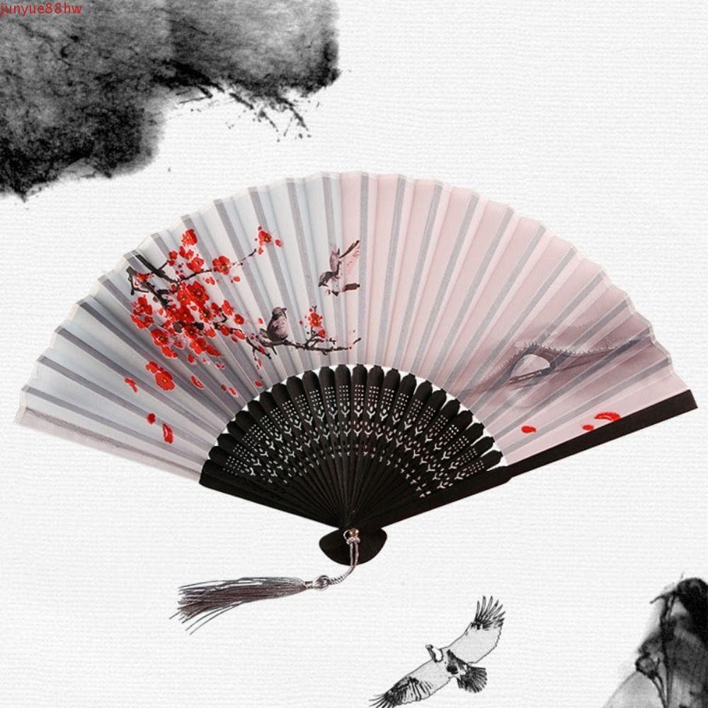 JUNYUE Alça Ventilador De Mão Estilo Chinês DIY Artesanato Elegante Fontes De Festa Verão Decoração Para Casa