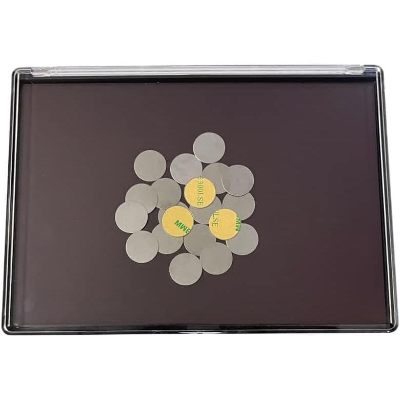 Paleta de Maquiagem Magnética Grande XL Vazia com Tampa Transparente e 20 Adesivos para Montar Sua Própria Paleta de Som