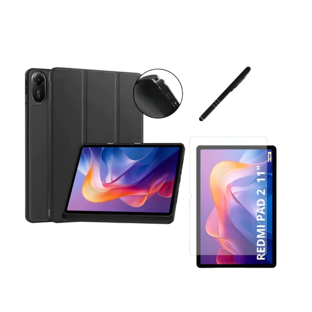 Kit Completo Capa Case Tablet Para Xiaomi Redmi Pad 2 2025 + Película + Caneta