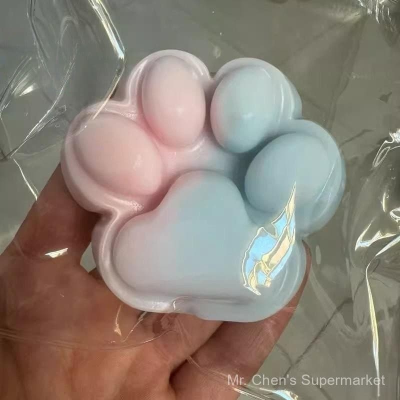 Bonito TPR Gradiente Taba Squishy Cat Paw Squeeze Toys Recuperação Lenta Alívio Do Estresse Brinquedo Deion